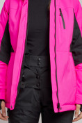 Оптом Горнолыжная куртка женская зимняя розового цвета 3105R в Екатеринбурге, фото 8