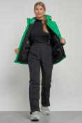 Оптом Горнолыжная куртка женская зимняя зеленого цвета 3105Z в Екатеринбурге, фото 10