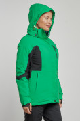 Оптом Горнолыжная куртка женская зимняя зеленого цвета 3105Z в Екатеринбурге, фото 5
