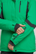Оптом Горнолыжная куртка женская зимняя зеленого цвета 3105Z в Екатеринбурге, фото 6