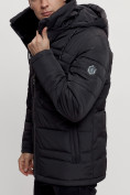 Оптом Куртка классическая с мехом мужская черного цвета 3166Ch в Екатеринбурге, фото 12