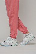 Оптом Джоггеры спортивные женские большого размера розового цвета 316R, фото 19