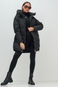 Оптом Куртка зимняя женская с капюшоном модная черного цвета 3193Ch, фото 14