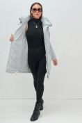 Оптом Куртка зимняя женская с капюшоном модная голубого цвета 3193Gl, фото 10