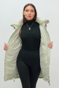 Оптом Куртка зимняя женская с капюшоном модная салатового цвета 3193Sl, фото 16
