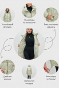 Оптом Куртка зимняя женская с капюшоном модная салатового цвета 3193Sl, фото 3