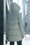 Оптом Куртка зимняя женская с капюшоном модная салатового цвета 3193Sl, фото 2