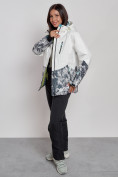 Оптом Горнолыжная куртка женская зимняя белого цвета 31Bl в Екатеринбурге, фото 8