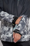 Оптом Горнолыжная куртка женская зимняя черного цвета 31Ch в Екатеринбурге, фото 5