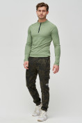 Оптом Трикотажные брюки мужские хаки цвета 3201Kh в Екатеринбурге, фото 2