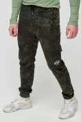 Оптом Трикотажные брюки мужские хаки цвета 3201Kh в Казани, фото 4