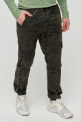 Оптом Трикотажные брюки мужские хаки цвета 3201Kh в Перми, фото 5