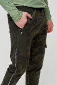 Оптом Трикотажные брюки мужские хаки цвета 3201Kh в Перми, фото 7