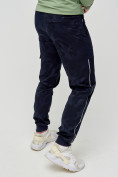Оптом Трикотажные брюки мужские темно-синего цвета 3201TS, фото 10