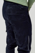 Оптом Трикотажные брюки мужские темно-синего цвета 3201TS, фото 11