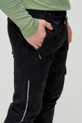 Оптом Трикотажные брюки мужские черного цвета 3201Ch в Екатеринбурге, фото 9