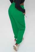 Оптом Джоггеры спортивные трикотажные женские большого размера зеленого цвета 320Z в Екатеринбурге, фото 15