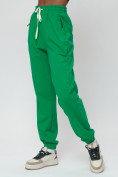 Оптом Джоггеры спортивные трикотажные женские большого размера зеленого цвета 320Z, фото 7