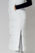 Оптом Жилет женский утепленный с капюшоном белого цвета 3305Bl в Казани, фото 12