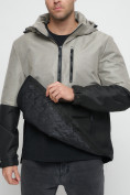 Оптом Куртка-анорак спортивная мужская бежевого цвета 3307B в Казани, фото 14