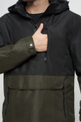 Оптом Куртка-анорак спортивная мужская черного цвета 3307Ch в Казани, фото 10