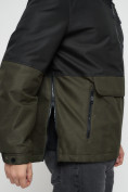 Оптом Куртка-анорак спортивная мужская черного цвета 3307Ch в Казани, фото 13