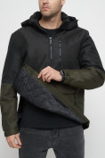 Оптом Куртка-анорак спортивная мужская черного цвета 3307Ch в Казани, фото 14