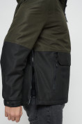 Оптом Куртка-анорак спортивная мужская цвета хаки 3307Kh, фото 13