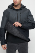 Оптом Куртка-анорак спортивная мужская темно-серого цвета 3307TC в Казани, фото 13