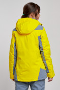 Оптом Горнолыжная куртка женская зимняя желтого цвета 3310J в Екатеринбурге, фото 4