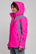 Оптом Горнолыжная куртка женская зимняя розового цвета 3310R в Екатеринбурге, фото 2