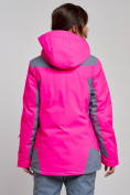 Оптом Горнолыжная куртка женская зимняя розового цвета 3310R в Екатеринбурге, фото 7