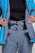 Оптом Горнолыжная куртка женская зимняя синего цвета 3310S в Екатеринбурге, фото 7