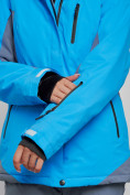 Оптом Горнолыжная куртка женская зимняя синего цвета 3310S в Екатеринбурге, фото 8