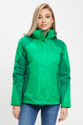 Оптом Куртка демисезонная 3 в 1 зеленого цвета 33213Z, фото 4