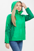 Оптом Куртка демисезонная 3 в 1 зеленого цвета 33213Z в Казани, фото 8