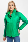 Оптом Куртка демисезонная 3 в 1 зеленого цвета 33213Z в Казани, фото 10