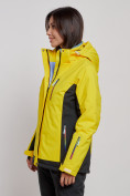 Оптом Горнолыжная куртка женская зимняя желтого цвета 3327J в Екатеринбурге, фото 2