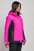 Оптом Горнолыжная куртка женская зимняя розового цвета 3327R в Екатеринбурге, фото 3