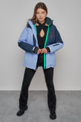 Оптом Горнолыжная куртка женская зимняя фиолетового цвета 33307F в Екатеринбурге, фото 16