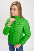 Оптом Стеганная куртка зеленого цвета 33310Z, фото 5