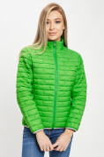 Оптом Стеганная куртка зеленого цвета 33310Z, фото 9