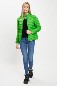 Оптом Стеганная куртка зеленого цвета 33310Z в Казани
