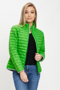 Оптом Стеганная куртка зеленого цвета 33310Z, фото 8