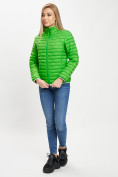 Оптом Стеганная куртка зеленого цвета 33310Z, фото 3
