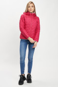 Оптом Стеганная куртка розового цвета 33315R в Казани, фото 2