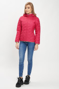 Оптом Стеганная куртка розового цвета 33315R, фото 3