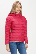 Оптом Стеганная куртка розового цвета 33315R, фото 5
