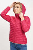 Оптом Стеганная куртка розового цвета 33315R, фото 6