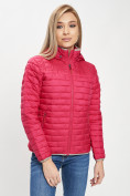 Оптом Стеганная куртка розового цвета 33315R, фото 7